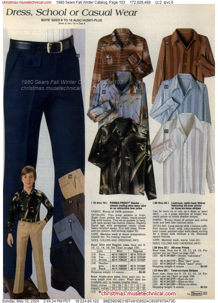 1980 Sears Fall Winter Catalog, Page 103