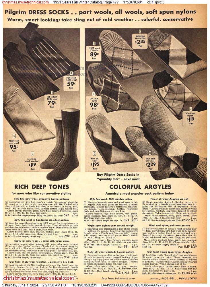 1951 Sears Fall Winter Catalog, Page 477