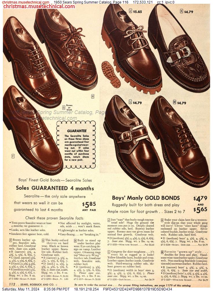 1950 Sears Spring Summer Catalog, Page 116