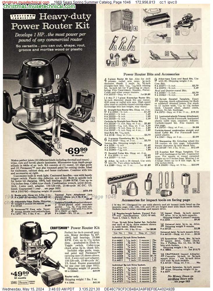 1969 Sears Spring Summer Catalog, Page 1046