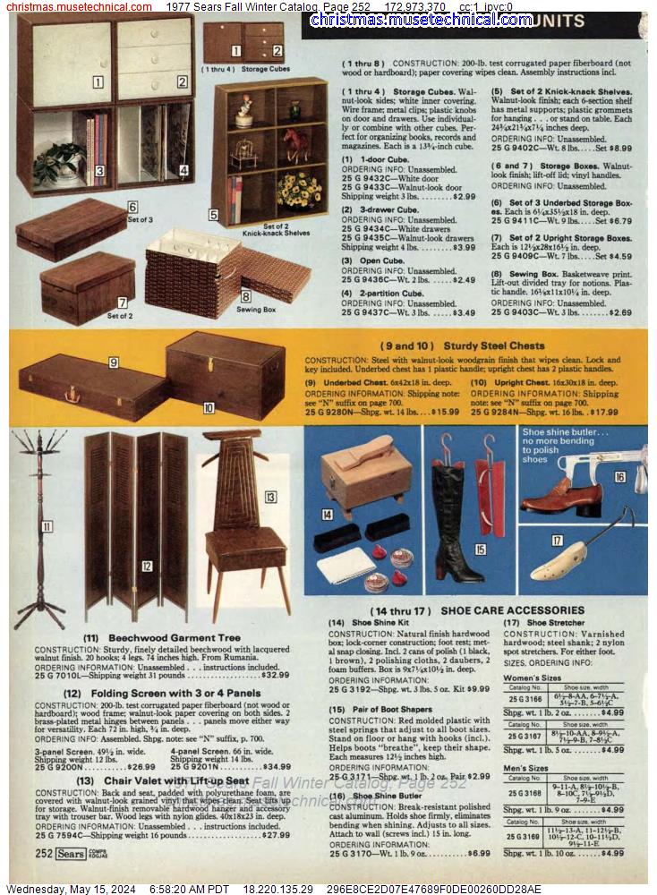 1977 Sears Fall Winter Catalog, Page 252