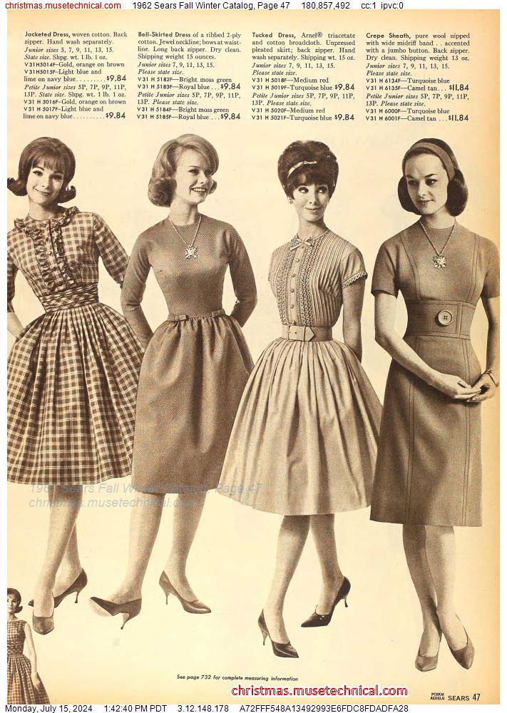 1962 Sears Fall Winter Catalog, Page 47