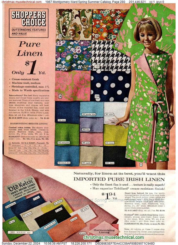 1967 Montgomery Ward Spring Summer Catalog, Page 280