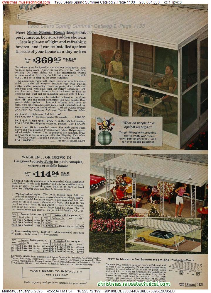 1968 Sears Spring Summer Catalog 2, Page 1133