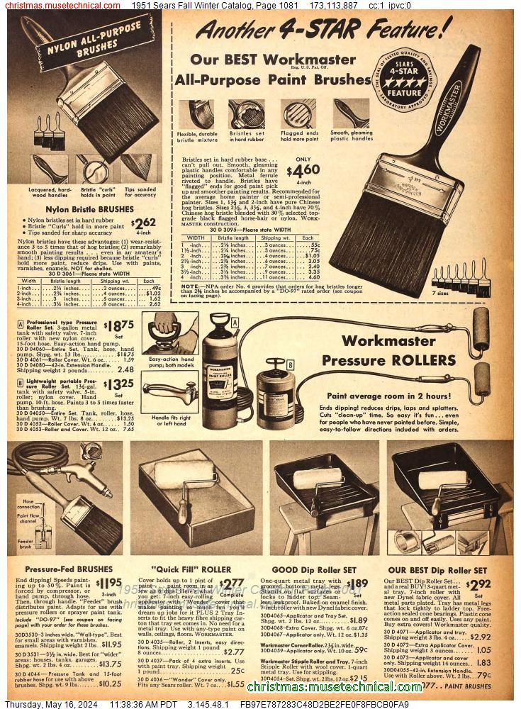 1951 Sears Fall Winter Catalog, Page 1081