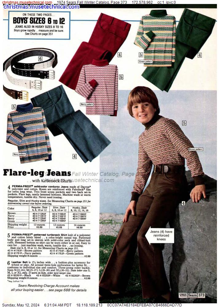 1974 Sears Fall Winter Catalog, Page 373