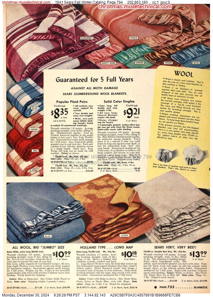 1941 Sears Fall Winter Catalog, Page 794