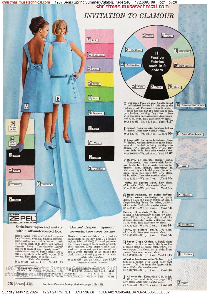 1967 Sears Spring Summer Catalog, Page 246
