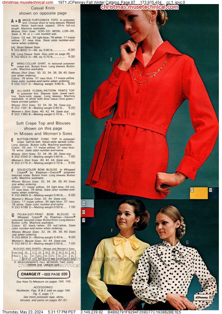 1971 JCPenney Fall Winter Catalog, Page 87