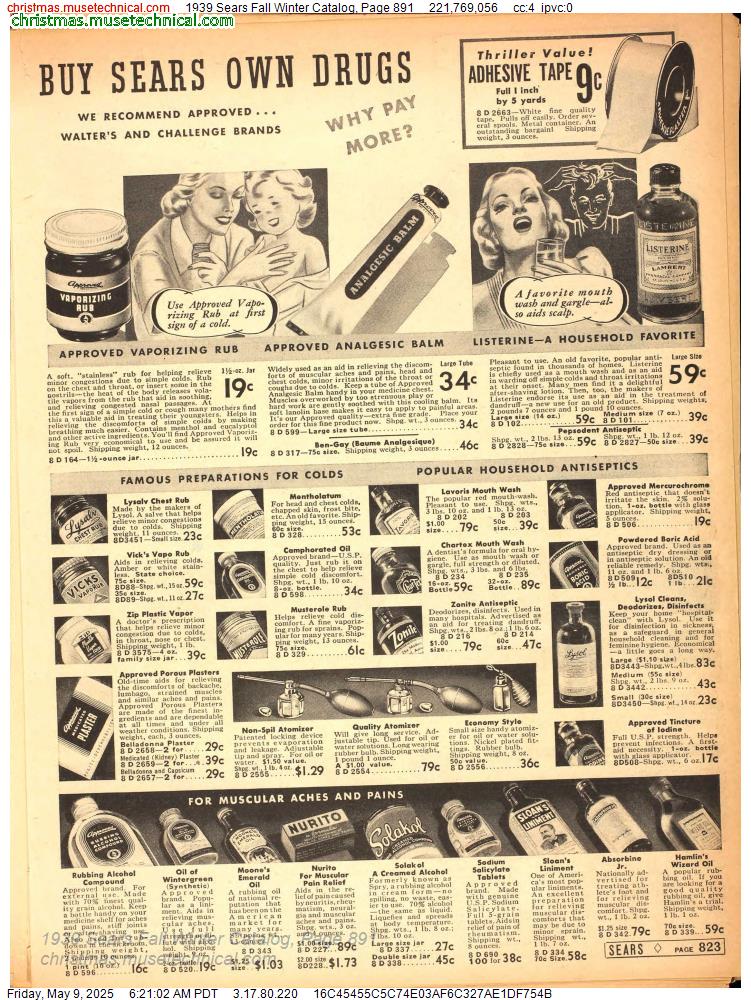 1939 Sears Fall Winter Catalog, Page 891