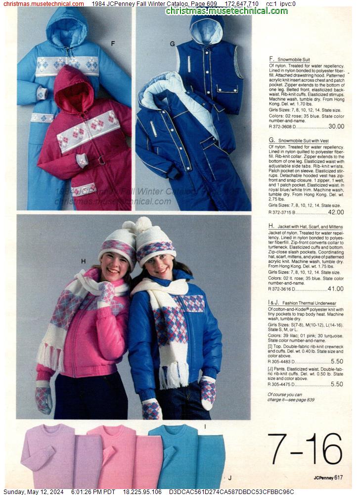 1984 JCPenney Fall Winter Catalog, Page 609