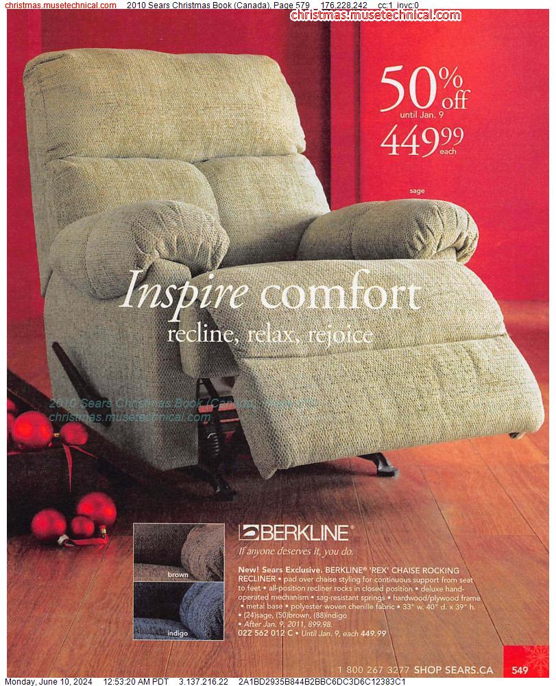 2010 Sears Christmas Book (Canada), Page 579
