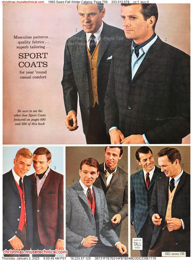 1965 Sears Fall Winter Catalog, Page 759