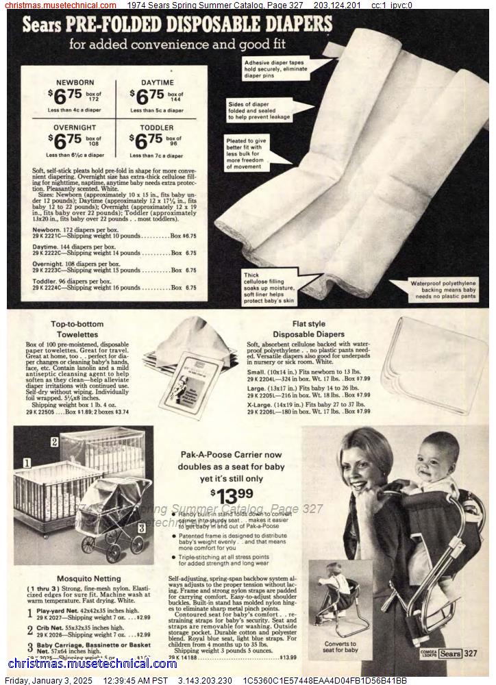 1974 Sears Spring Summer Catalog, Page 327