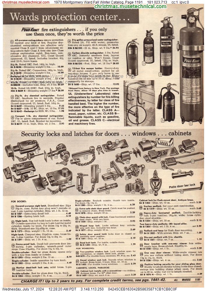 1970 Montgomery Ward Fall Winter Catalog, Page 1191
