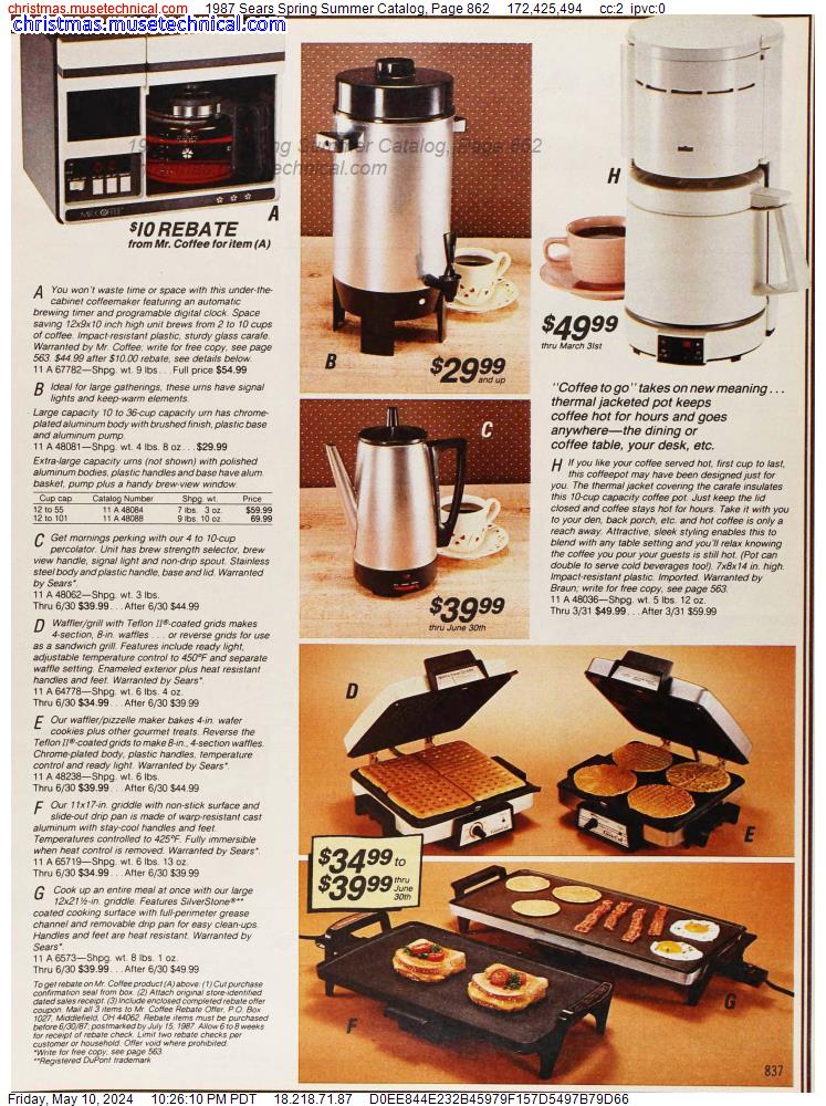 1987 Sears Spring Summer Catalog, Page 862