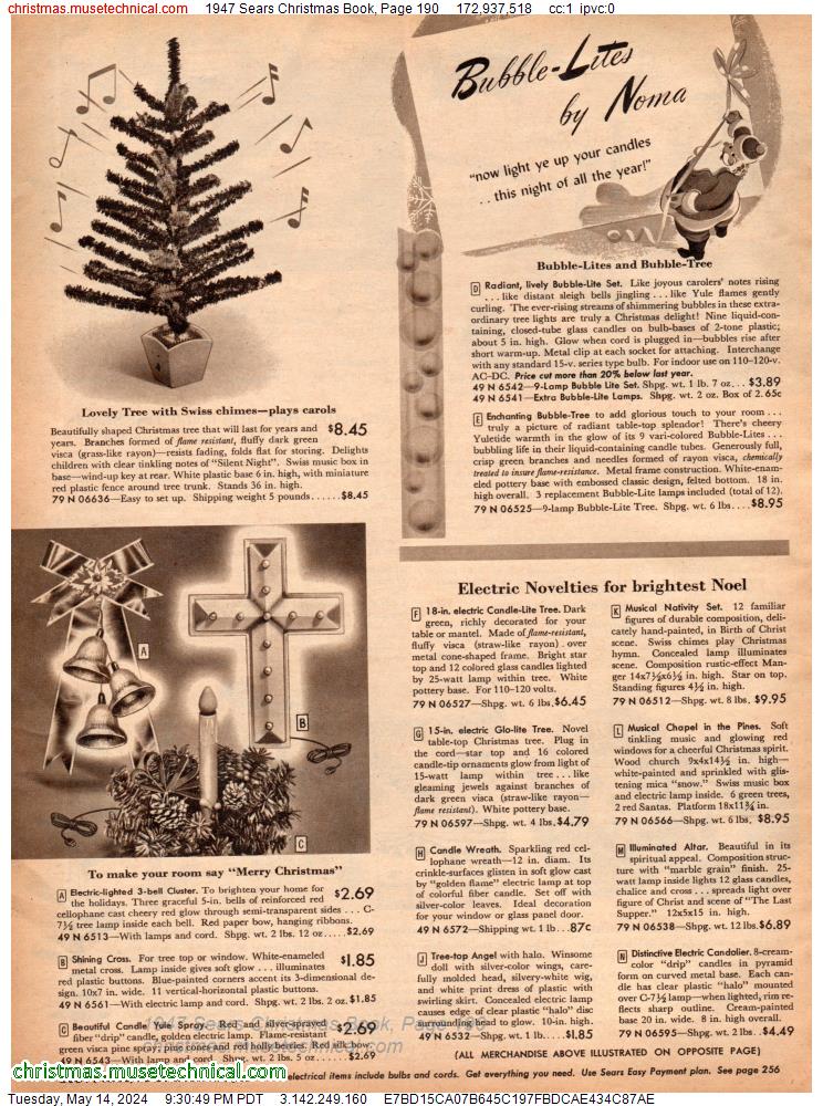 1947 Sears Christmas Book, Page 190
