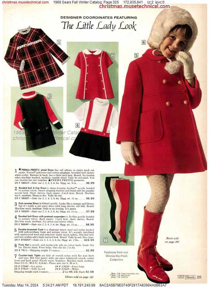 1969 Sears Fall Winter Catalog, Page 325