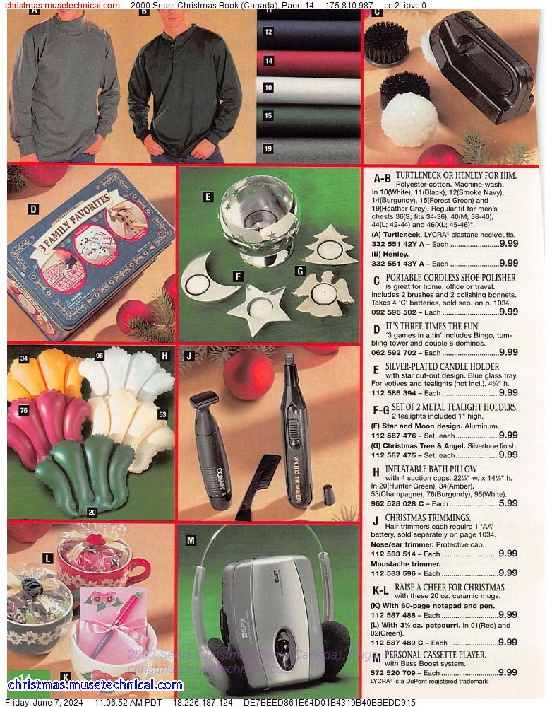 2000 Sears Christmas Book (Canada), Page 14