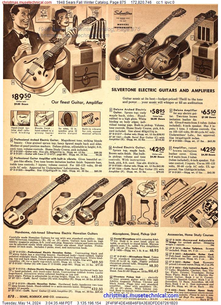 1948 Sears Fall Winter Catalog, Page 875