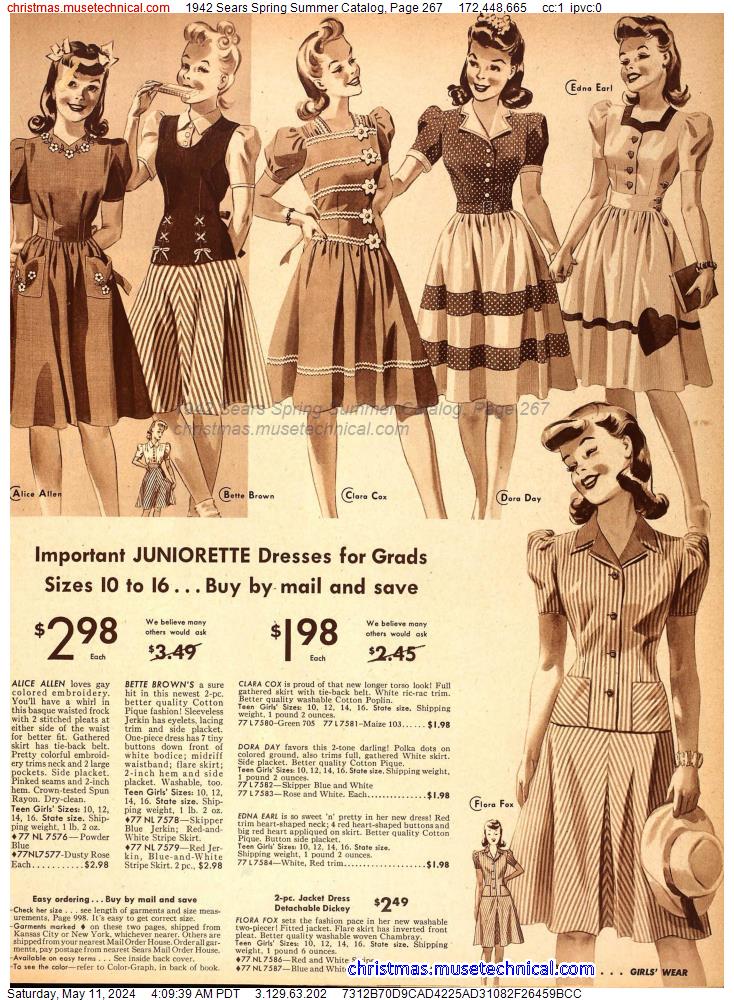 1942 Sears Spring Summer Catalog, Page 267