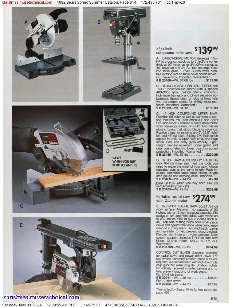 1992 Sears Spring Summer Catalog, Page 614