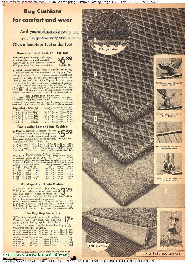 1946 Sears Spring Summer Catalog, Page 867