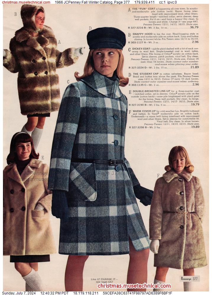 1966 JCPenney Fall Winter Catalog, Page 377