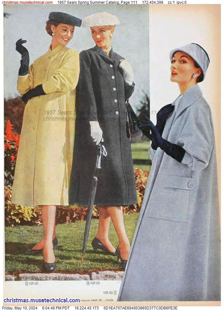1957 Sears Spring Summer Catalog, Page 111