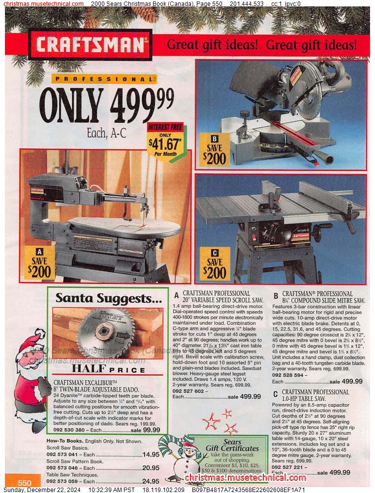 2000 Sears Christmas Book (Canada), Page 550