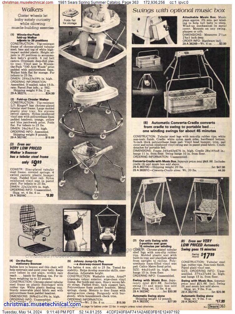 1981 Sears Spring Summer Catalog, Page 363