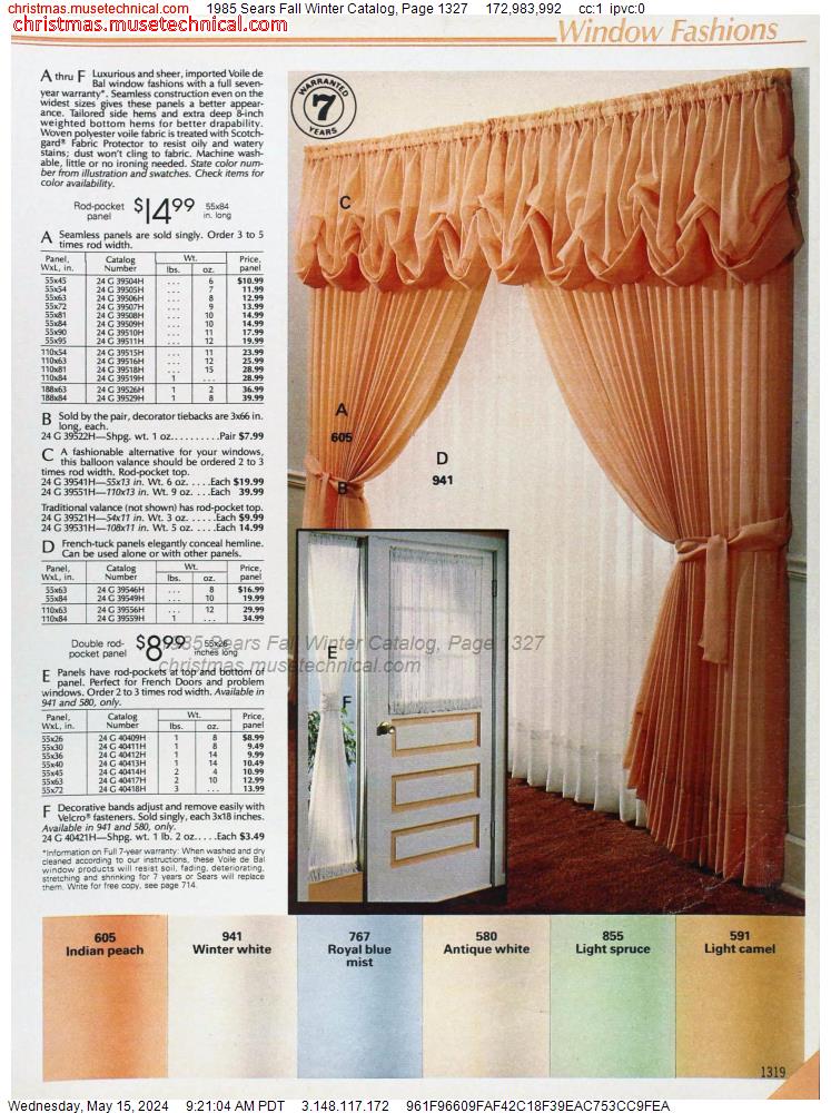 1985 Sears Fall Winter Catalog, Page 1327
