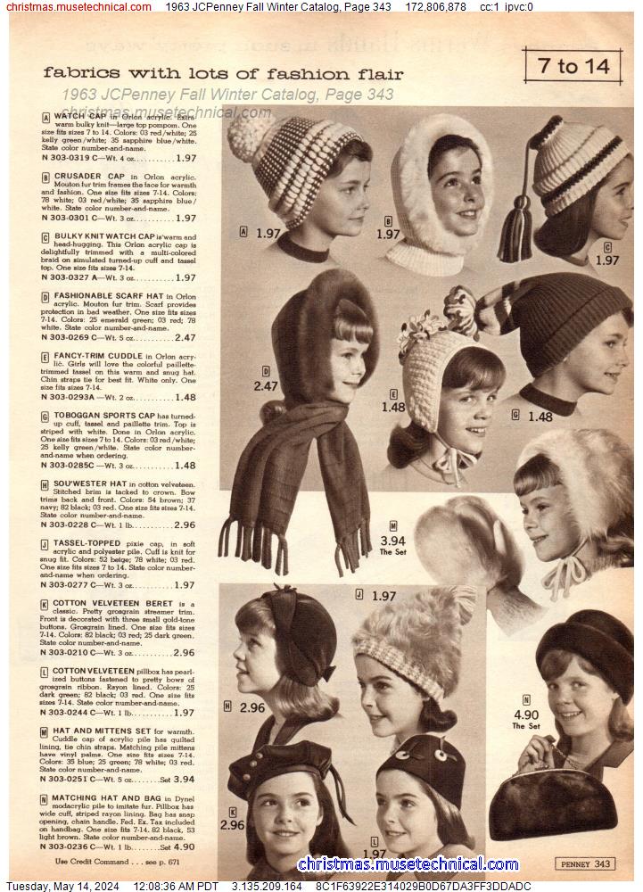 1963 JCPenney Fall Winter Catalog, Page 343