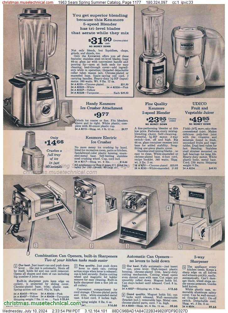 1963 Sears Spring Summer Catalog, Page 1177