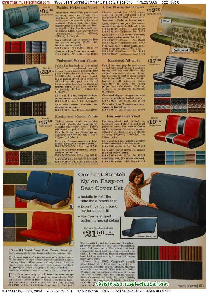1968 Sears Spring Summer Catalog 2, Page 845