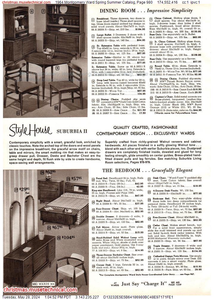 1964 Montgomery Ward Spring Summer Catalog, Page 980