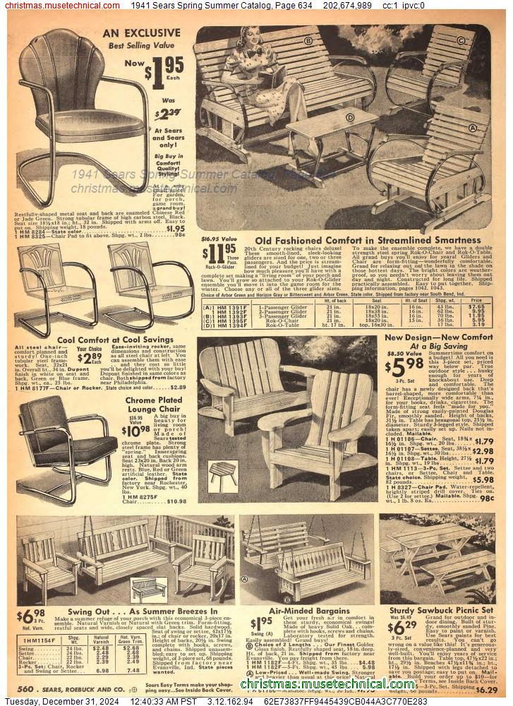 1941 Sears Spring Summer Catalog, Page 634