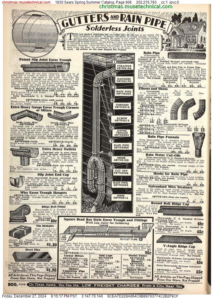 1930 Sears Spring Summer Catalog, Page 906