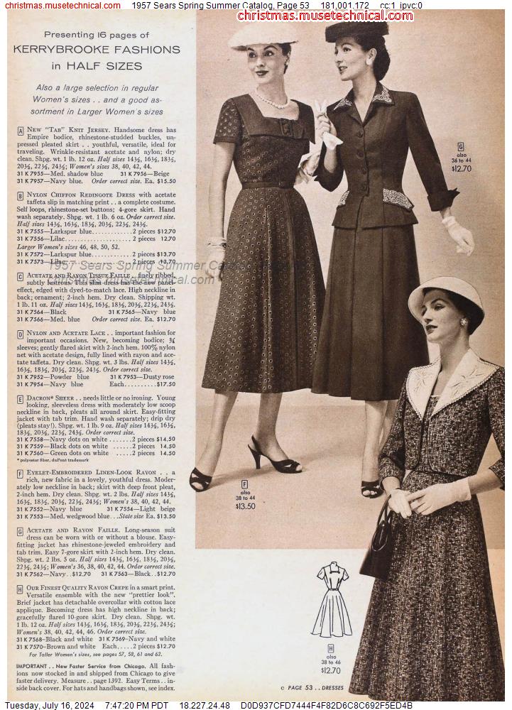 1957 Sears Spring Summer Catalog, Page 53