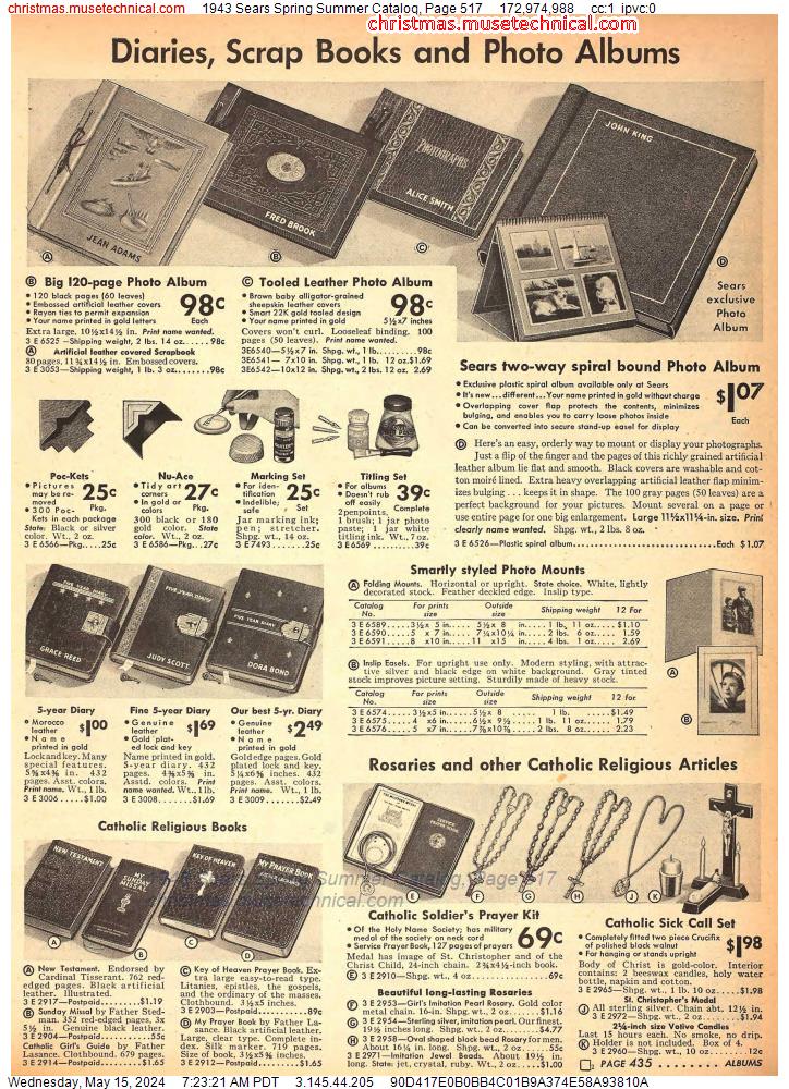 1943 Sears Spring Summer Catalog, Page 517
