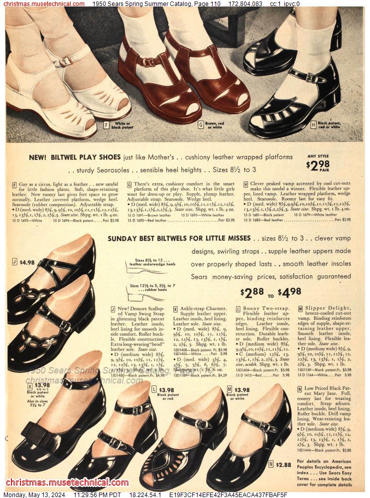 1950 Sears Spring Summer Catalog, Page 110