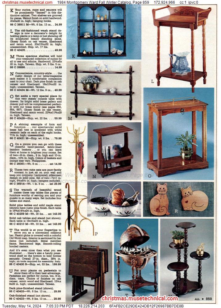 1984 Montgomery Ward Fall Winter Catalog, Page 859