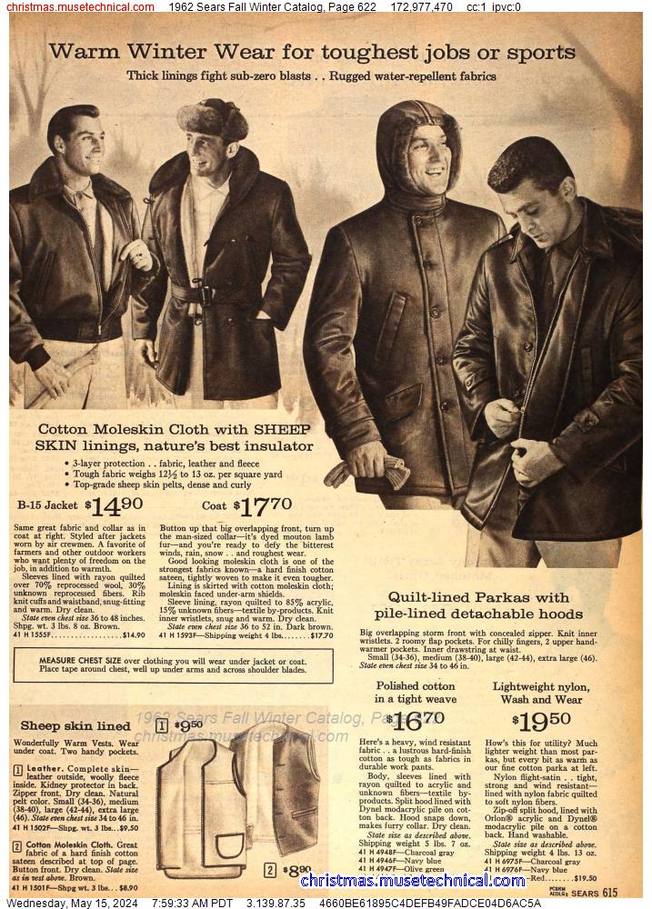1962 Sears Fall Winter Catalog, Page 622