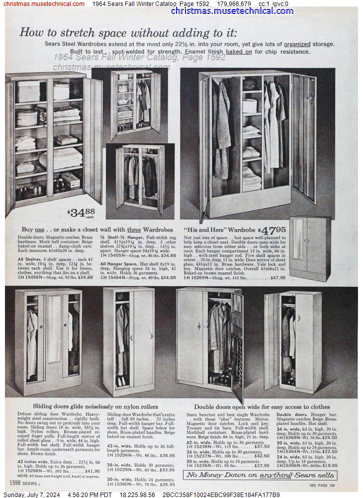 1964 Sears Fall Winter Catalog, Page 1592