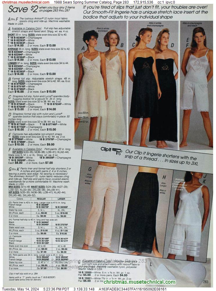 1988 Sears Spring Summer Catalog, Page 283