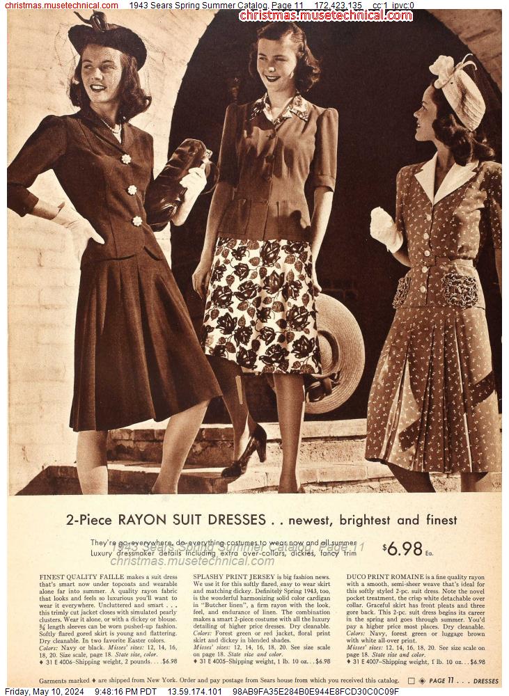 1943 Sears Spring Summer Catalog, Page 11