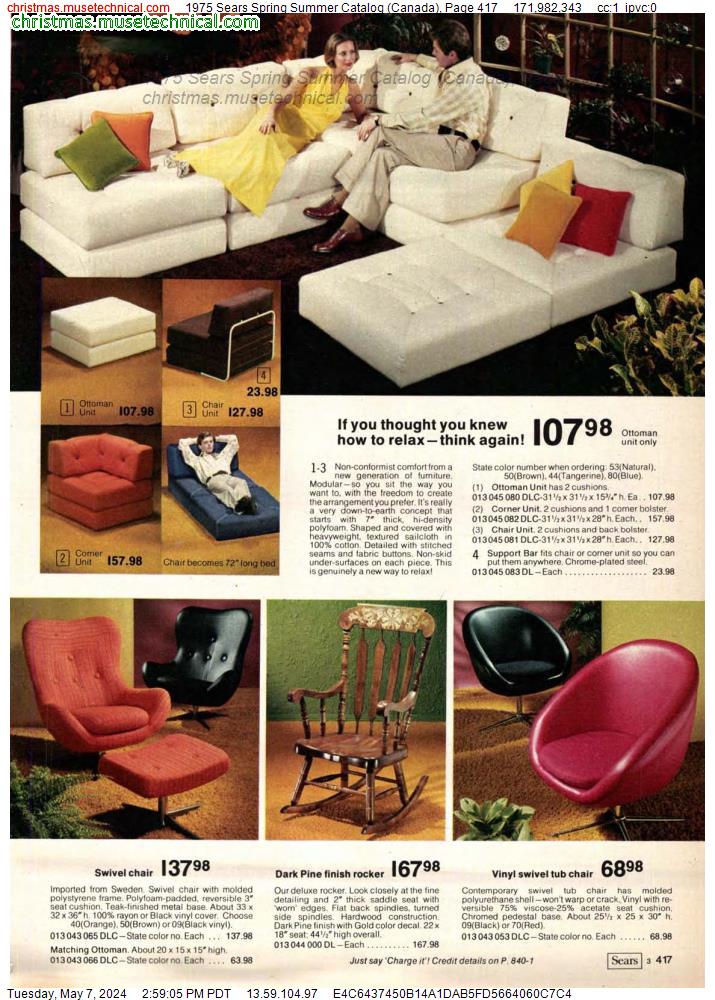 1975 Sears Spring Summer Catalog (Canada), Page 417