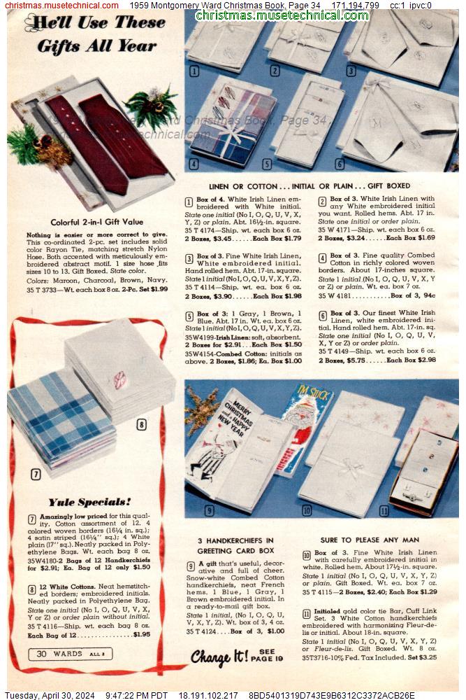 1959 Montgomery Ward Christmas Book, Page 34