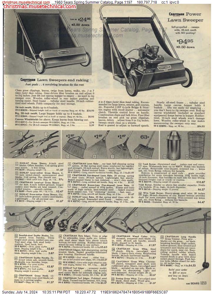 1960 Sears Spring Summer Catalog, Page 1197