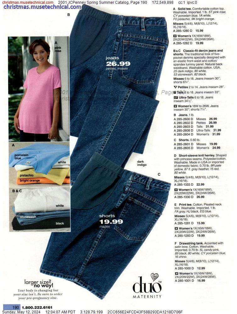 2001 JCPenney Spring Summer Catalog, Page 190